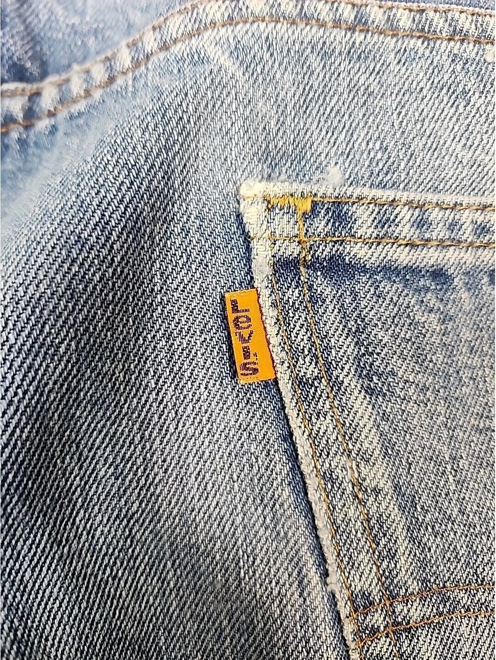 Vintage 70s Levi's 646 36 x 31 Orange Tab Bootcut Jeans